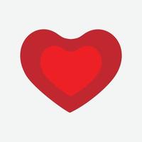 vector de icono de corazón. símbolo de amor perfecto. signo del día de san valentín, emblema aislado en fondo blanco, estilo plano para diseño gráfico y web,