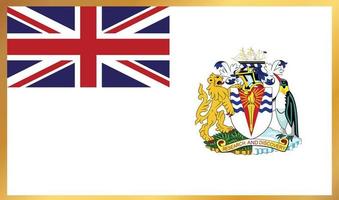 british antarctic territory flag, vector illustration