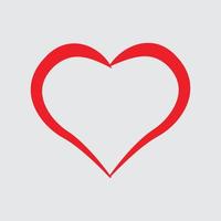 vector de icono de corazón. símbolo de amor perfecto. signo del día de san valentín, emblema aislado en fondo blanco, estilo plano para diseño gráfico y web,