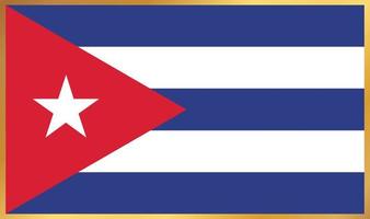 bandera cubana, ilustración vectorial vector