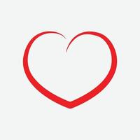 vector de icono de corazón. símbolo de amor perfecto. signo del día de san valentín, emblema aislado en fondo blanco, estilo plano para diseño gráfico y web,