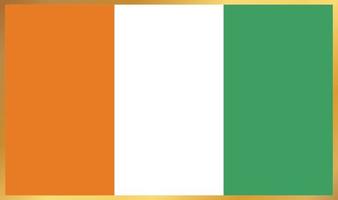 Ivory Coast flag, vector illustration
