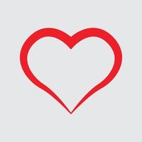 vector de icono de corazón. símbolo de amor perfecto. signo del día de san valentín, emblema aislado en fondo blanco, estilo plano para diseño gráfico y web,