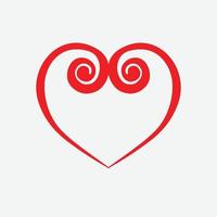 vector de icono de corazón. símbolo de amor perfecto. signo del día de san valentín, emblema aislado en fondo blanco, estilo plano para diseño gráfico y web,