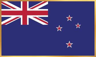 bandera de nueva zelanda, ilustración vectorial vector