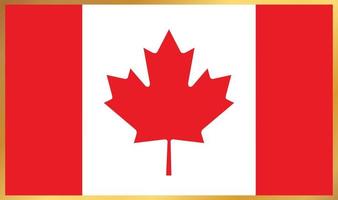 bandera de canadá, ilustración vectorial vector