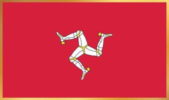 Isle of Man flag, vector illustration