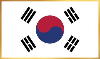 bandera de corea del sur, ilustración vectorial vector