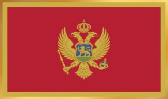 Montenegro flag, vector illustration