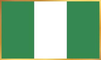 Nigeria flag, vector illustration