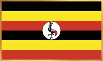 Bandera de Uganda, ilustración vectorial vector