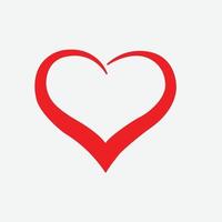 vector de icono de corazón. símbolo de amor perfecto. signo del día de san valentín, emblema aislado en fondo blanco, estilo plano para diseño gráfico y web,