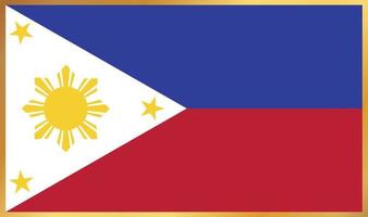 Philippines flag, vector illustration
