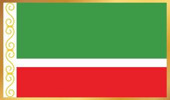 chechen republic flag, vector illustration