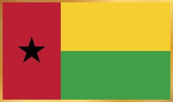 Guinea Bissau flag, vector illustration