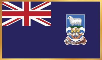 bandera de las islas malvinas, ilustración vectorial vector