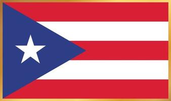 Puerto Rico flag, vector illustration