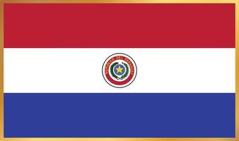 Paraguay flag, vector illustration