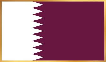 Qatar flag, vector illustration