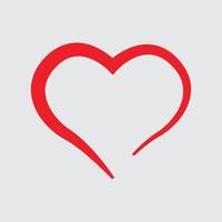 vector de icono de corazón. símbolo de amor perfecto. signo del día de san valentín, emblema aislado en fondo blanco, estilo plano para diseño gráfico y web,