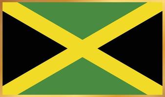 bandera jamaica, ilustración vectorial vector