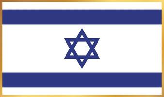 bandera israelí, ilustración vectorial vector