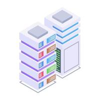 Server racks isometric style editable vector