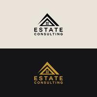 Real estate consulting company logo design vector template