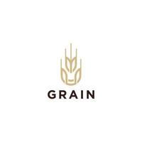 grain logo template in white background vector