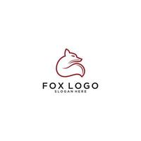 fox logo template vector, icon in white background vector