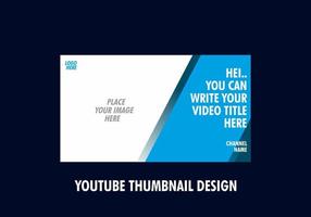 Colorful editable youtube thumbnail design vector