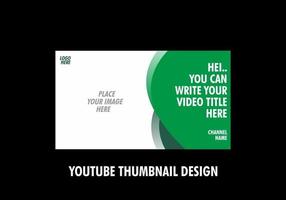 Colorful editable youtube thumbnail design vector