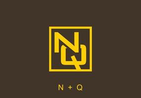 Colorful of NQ initial letter vector