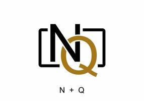 Colorful of NQ initial letter vector