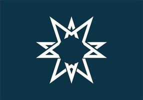 Dark blue and white of star shape vector