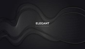 Line wavy geometric shapes with dark luxury background vector