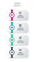 Infographic template business concept with diagram. vector