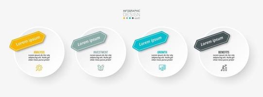 Infographic template business concept with option. vector