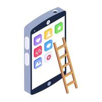 An icon design of mobile apps vector