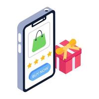 A perfect design vector of mobile shopping