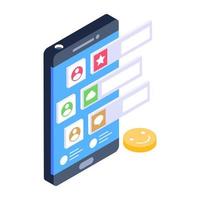 An icon design of mobile apps vector