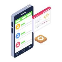 An icon design of mobile apps vector