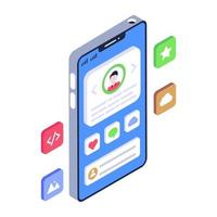 An icon design of mobile apps vector