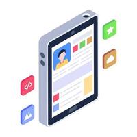 An icon design of mobile apps vector