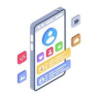 An icon design of mobile apps vector