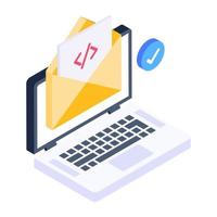 An icon design of coding email vector