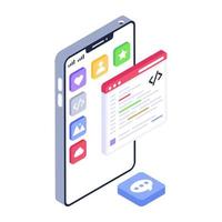 An icon design of mobile apps vector