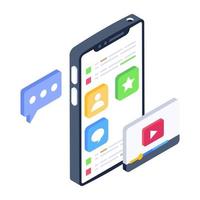 An icon design of mobile apps vector