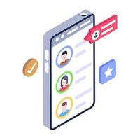 An icon design of mobile apps vector