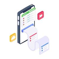 An icon design of mobile apps vector